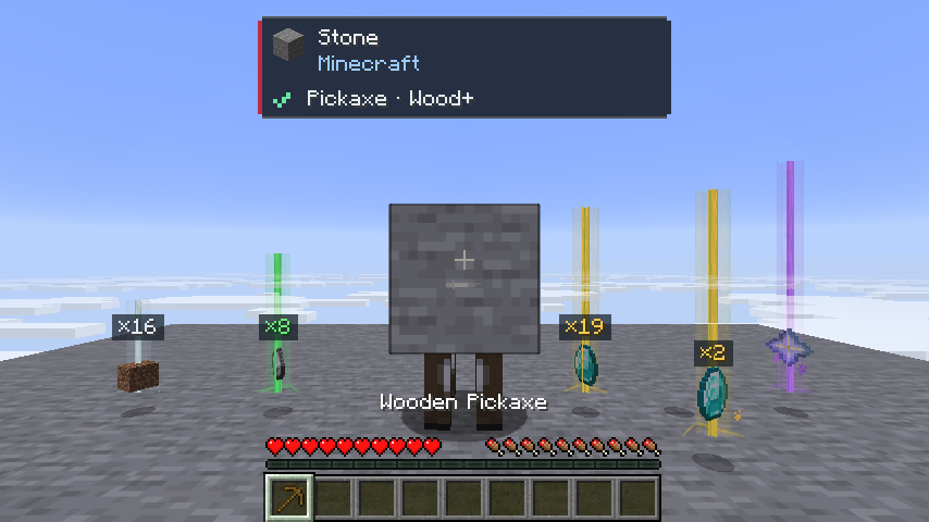 Block panel with icon, source mod and correct-tool indicator