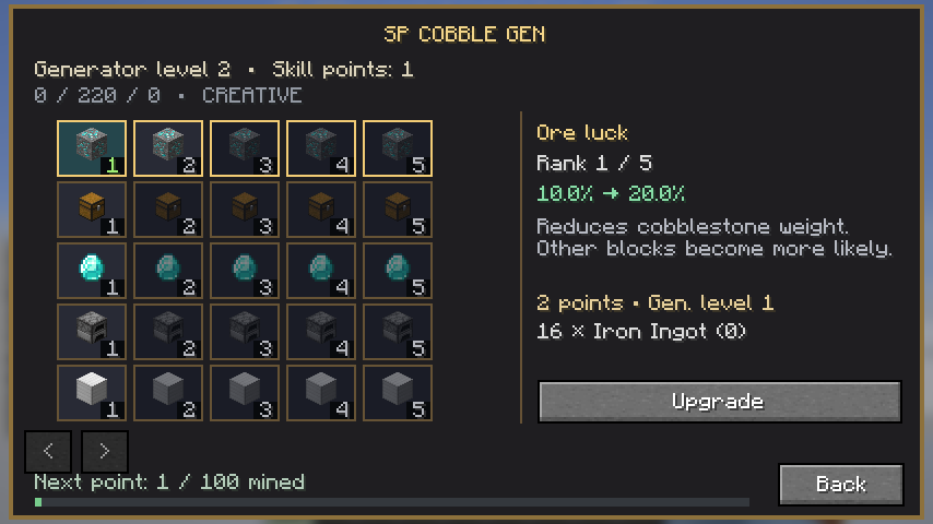 Actual in-game skill menu
