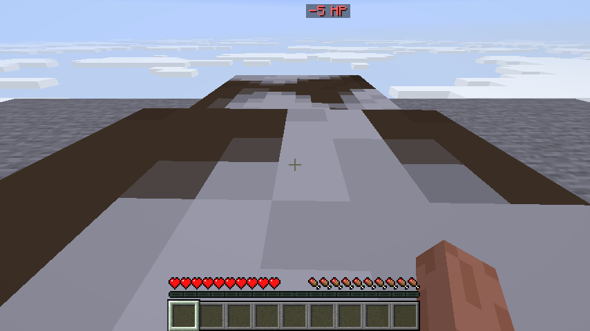 Damage popup at close range