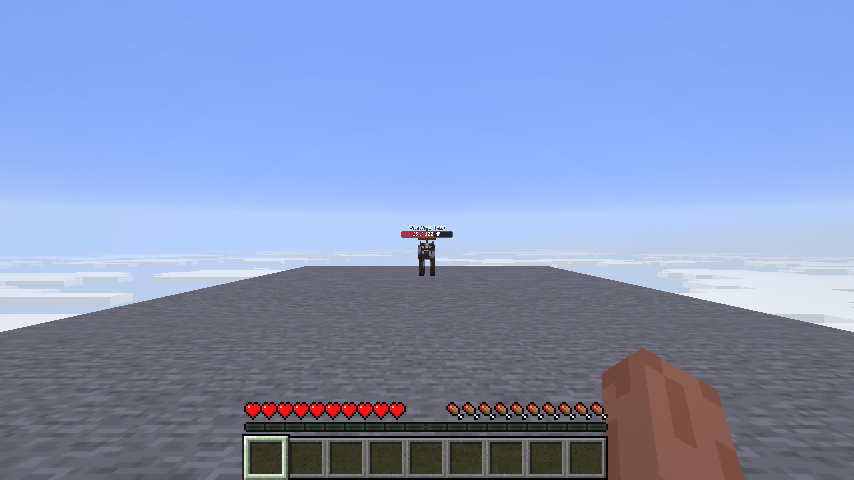 Perspective scaling of distant health bars